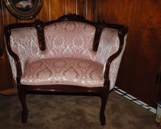 Gorgeous reproduction Victorian chair from Kimball Furniture Co in the 80s