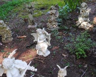 Great collection of outdoor angels - some have been kept inside until now