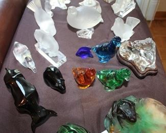 Lalique, Lladro, daum, and Baccarat