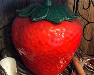 Strawberry cookie jar