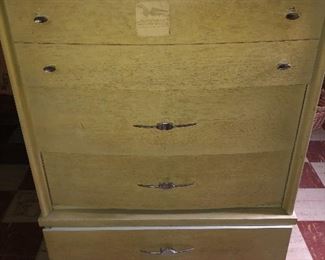 Vintage blond wood dresser