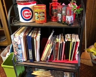 Cookbooks, and vintage tins, collectible