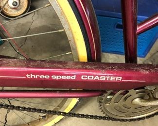 Vintage Sears bike, 3 speed coaster Free Spirit