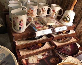 Norman Rockwell mugs and plates
