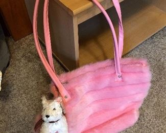 Pink pet carrier