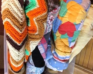 Quilts and crocheted blankets