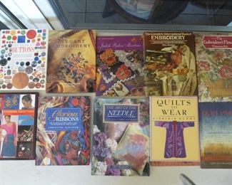 Lots of books on needlepoint, embroidery, quilting, sewing etc