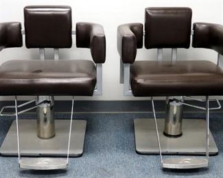 Matching Retro Hydraulic Styling Chairs, Qty 2