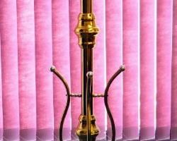 6 Ft Brass Style Hall Tree And Pedestal Floor Lamp