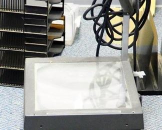Bell And Howell Overhead Still Picture Projector Model #3860 And File Sorters/Holders Qty 40