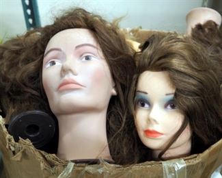 Pivot Point Human Hair Styling Mannequins, Contents of 6 Boxes, Approx Qty 50 Plus Mannequins