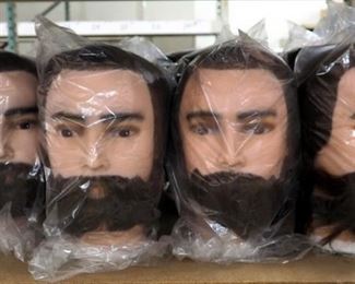 Pivot Point Male Hair And Beard Styling Mannequins, New In Package, Qty 10