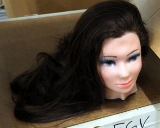 Pivot Point Bald Mannequin Heads, Contents of 2 Boxes And Human Hair Slip-Ons Contents Of 2 Boxes