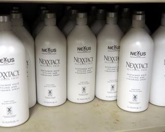 Nexxus Nexxtacy Styling/ Finishing Spray 1 Liter Bottles, Qty 35, Contents Of Shelf