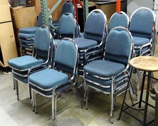 FDL Metal Framed Stackable Convention Chairs With Padded Seats, Qty 40