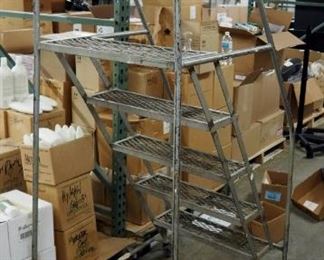 Rolling Metal Step Ladder 6' x 26"