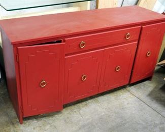 Solid Wood Painted Single Drawer Buffet, 30.5"x 61"x 19"