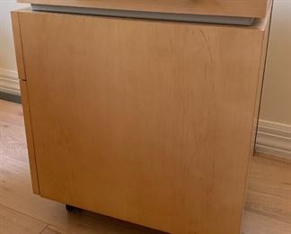 Jofco Maple Rolling File Cart/Cab/Drawer Contemporary #1	25x18x22in	HxWxD