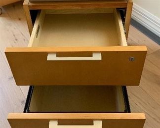 Jofco Maple Rolling File Cart/Cab/Drawer Contemporary #2	25x18x22in	HxWxD