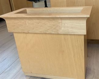 Custom Hard Rack Maple Trash Can	