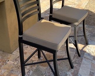 2 Outdoor Bar Height Patio Chairs PAIR	43x19.5x20in	HxWxD	