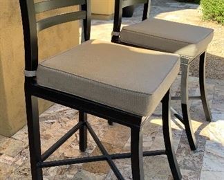 2 Outdoor Bar Height Patio Chairs PAIR	43x19.5x20in	HxWxD	