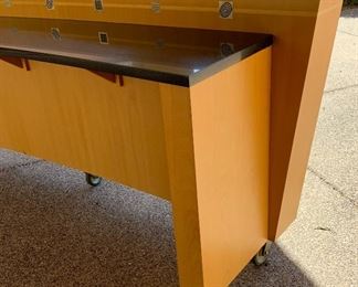Custom Built Maple/Bamboo Bar/concierge desk	40x30x145in	HxWxD Over $9k new