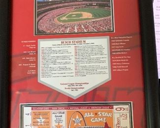 St Louis Cardinals 2006 Opening Day Ticket Framed	 