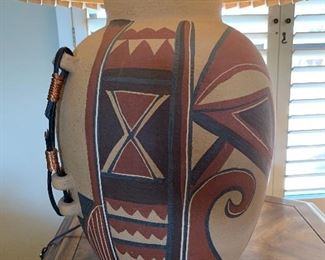 Hand Painted Native American Lamp