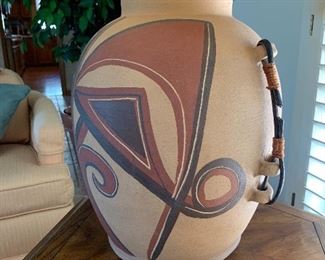 Hand Painted Native American Lamp	 	