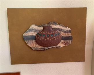 Popko Earth Art Native American Pot Wall Hanging #2	 
