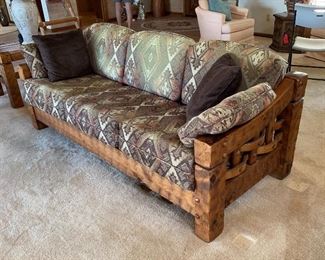 Rustic Hammered Wood Custom Sofa/Couch #1	31 x 78 x 33	HxWxD