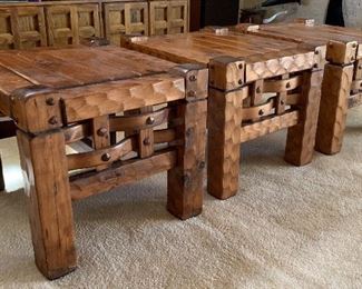 	▪	Rustic Hammered Wood Custom End Table #1	22 x 28 x 24	HxWxD
	▪	Rustic Hammered Wood Custom End Table #2	22 x 28 x 24	HxWxD
	▪	Rustic Hammered Wood Custom End Table #3	22 x 28 x 24	HxWxD