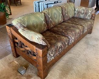 Rustic Hammered Wood Custom Sofa/Couch #2	31 x 78 x 33	HxWxD