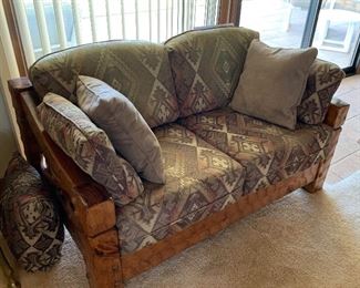 Rustic Hammered Wood Custom Loveseat/Couch 31 x 54 x 33