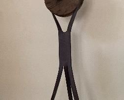 Artist Made Stoneware pot w/ Hanging Pulley 