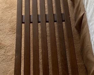 Mid Century Modern Slat Bench 13x60x18in HxWxD