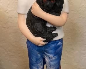 Margaret Keane BIG EYES Figurine Boy w/ Dog