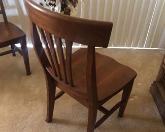 Cherry wood dining chair #2 of 2