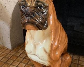 Full Size Resin Boxer Dog	 