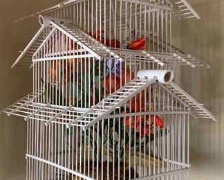 Wood Bird Cage	