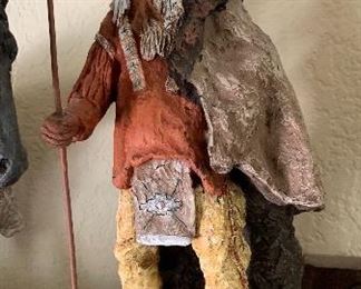 Medicine Man Daniel Monfort Western Stone Sculpture/Statue