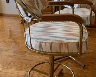 2 Padded Counter Heights Stools/Chairs PAIR	38x22x19in seat height 25in HxWxD