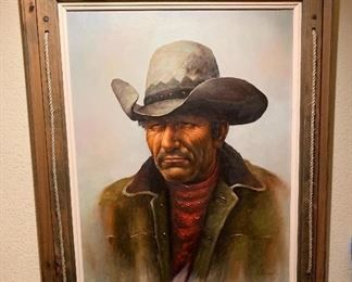 Kennedy Original Painting  Cowboy	