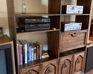 Lg Walnut AV Cabinet/Shelf	70x 62.5 x 18in	HxWxD