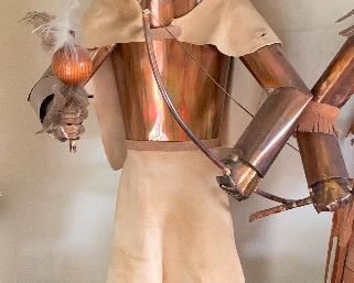 Metal Art Buffalo Hunter Kachina	 