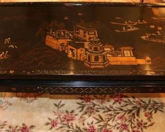 Lacquered chinoiserie coffe table