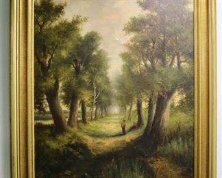Pastoral scene signed "Ernest Wilmot"