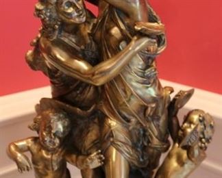 "Les Bacchanets" by listed French sculptor Pierre Alexandre Schoenewerk