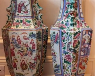 Large Pair Chinese vases